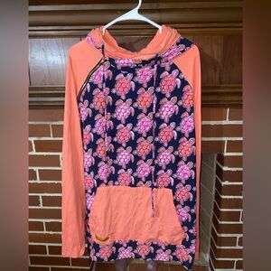 Colorful Turtle Print Hoodie